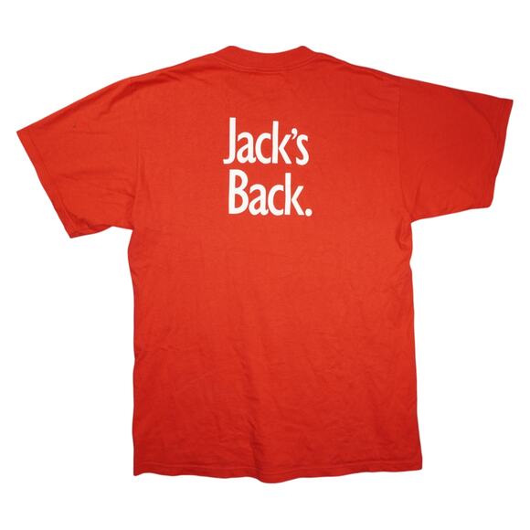 Vintage Jack in the Box “Jack’s Front / Jack’s Back” Promo T-Shirt Red Large - Picture 2 of 5
